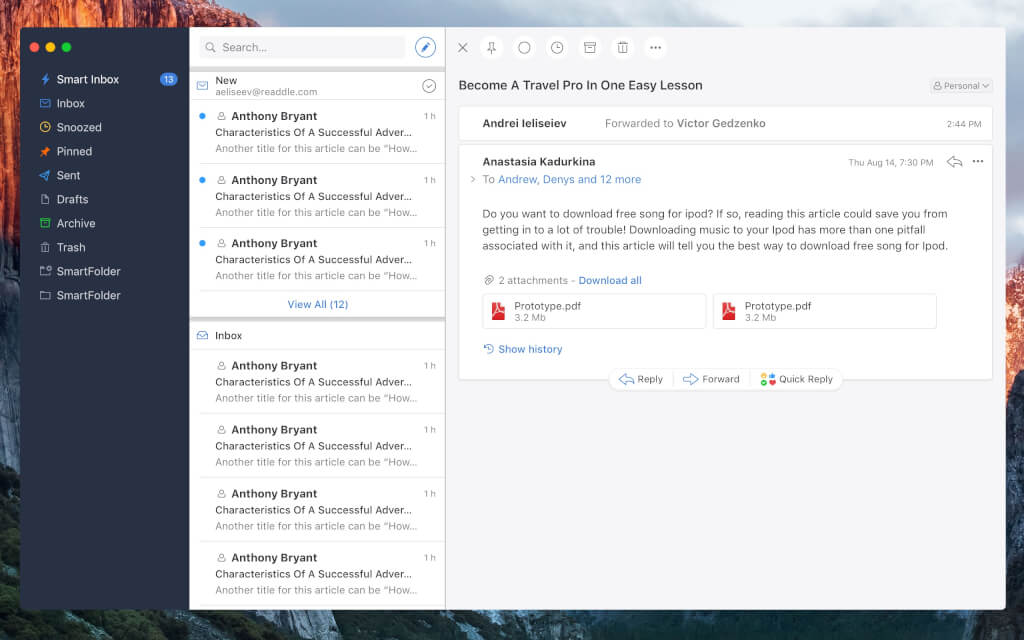 n1 email client for mac
